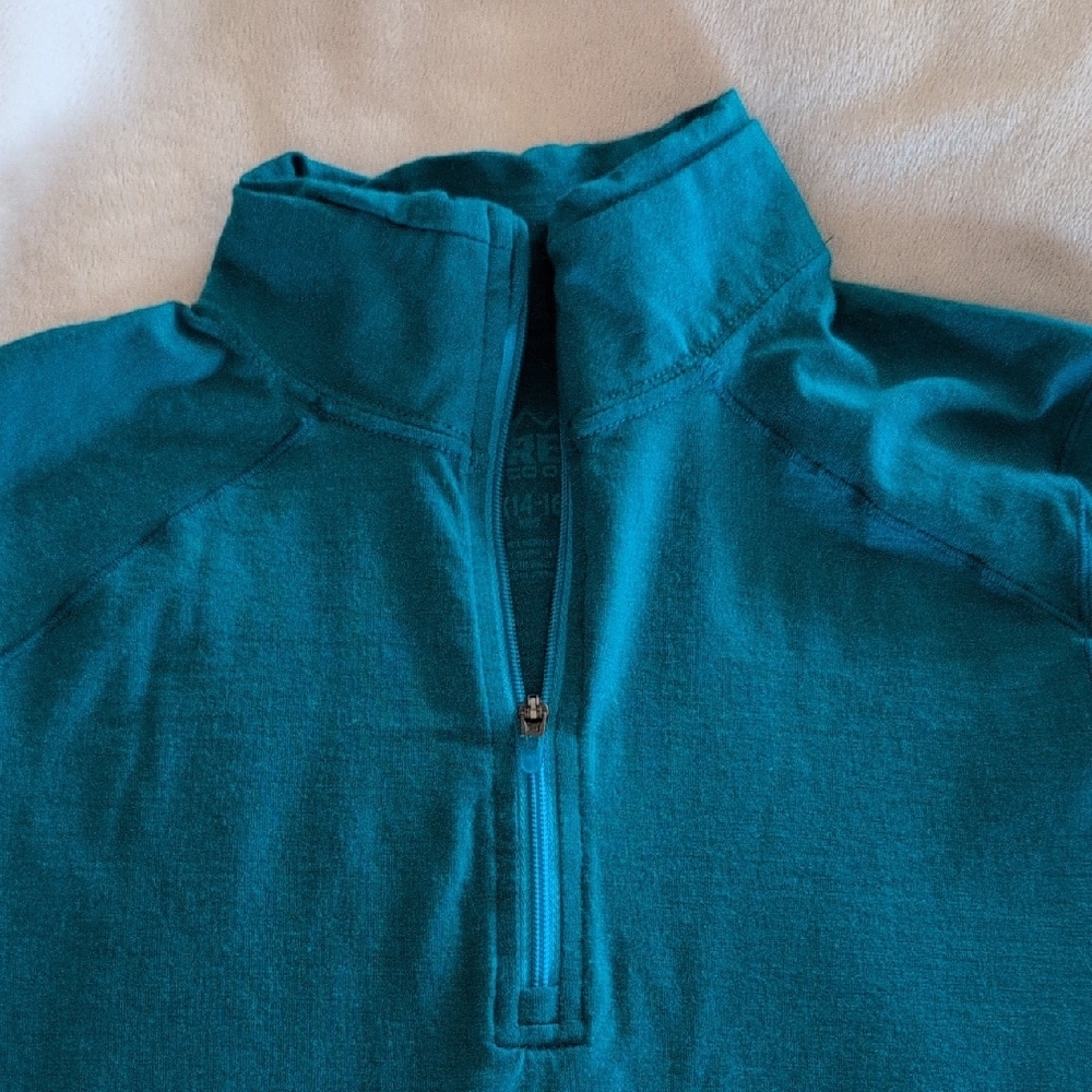 Teal Quarter-Zip Pullover Base Layer